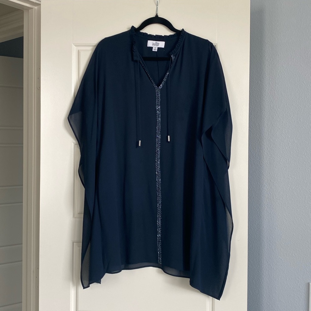 Navy Blue flowy t-shirt dress